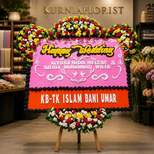 BUNGA PAPAN WEDDING KFBPW0285
