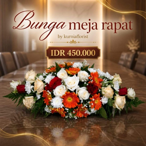 bunga meja rapat