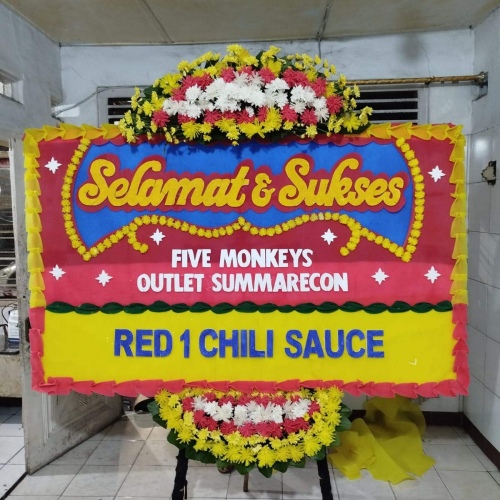 bunga papan selamat sukses red1