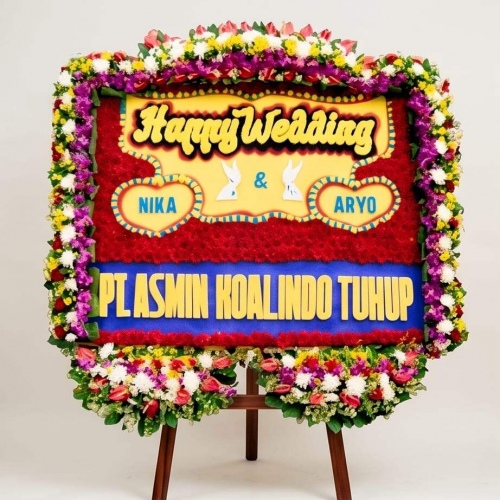bunga papan wedding p1