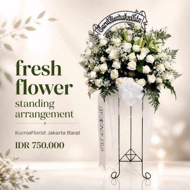 standing flower kedukaan fresh flower jakarta barat promo